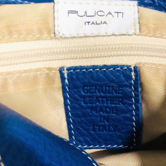 Pulicati Italia Royal Blue Leather Purse - Picture 2 of 6